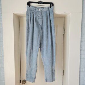 Album By Kenzo Vintage Women's High Waisted Light Blue Corduroy Tapered Pants 12